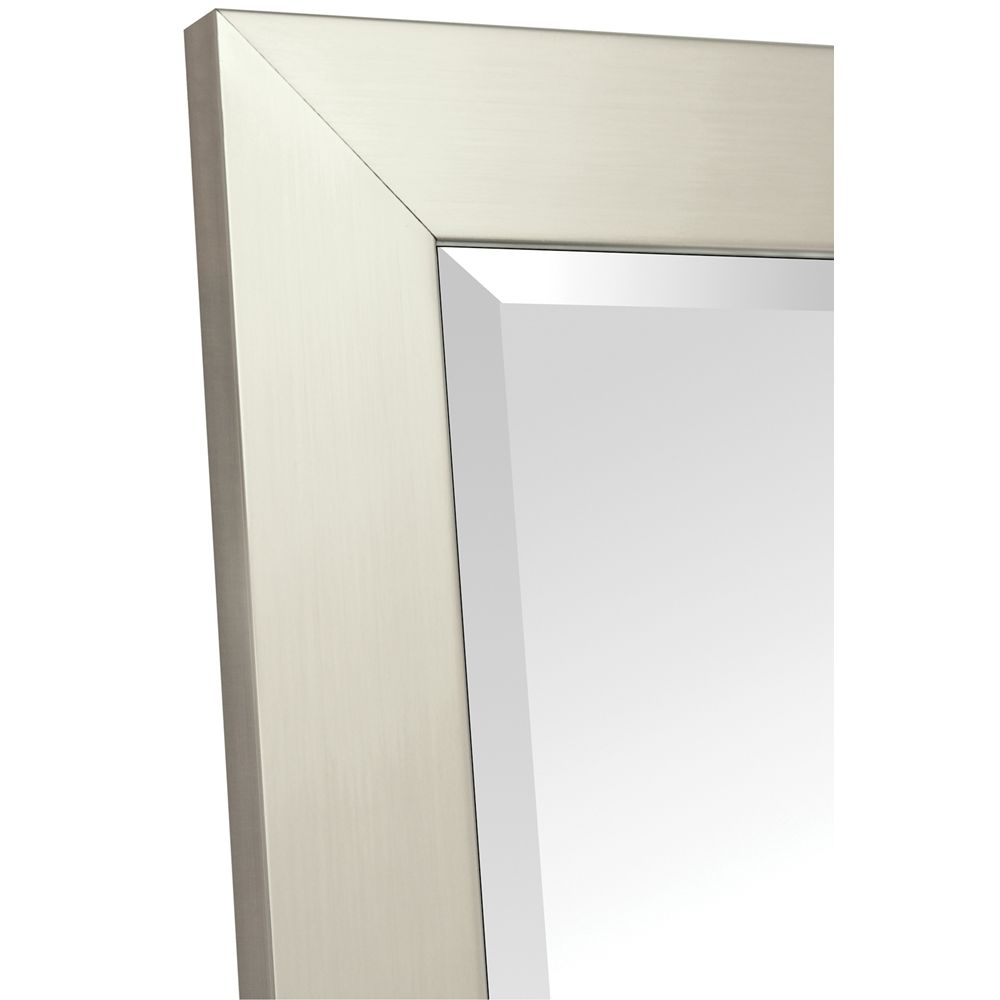 Startex Mirror, Brushed Silver Frame 28 X 45